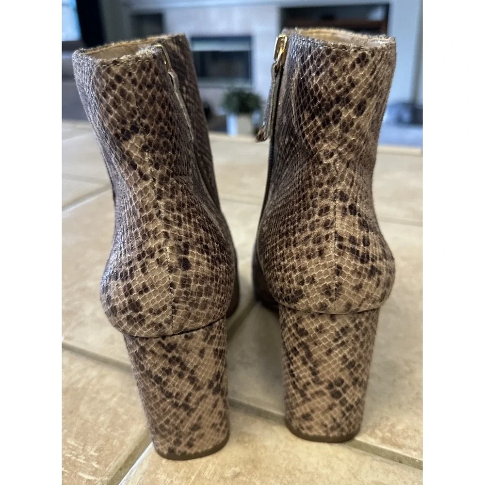 I.N.C. International Concepts Taytee Women's Snake Skin Style Ankle Zip Boots 10
